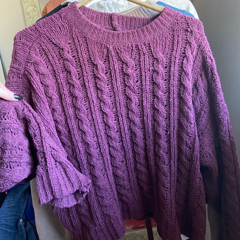 oversized american eagle chenille sweater